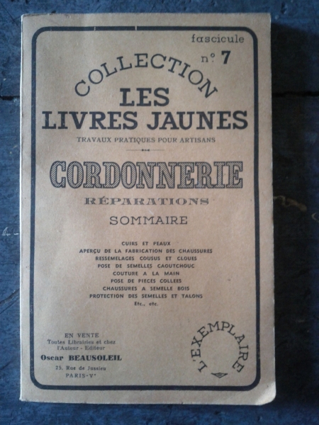 Recto livre cordonnier