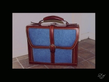 cartable cuir et toile