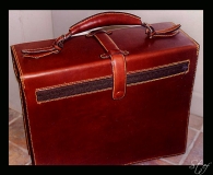 arriere cartable cuir et toile