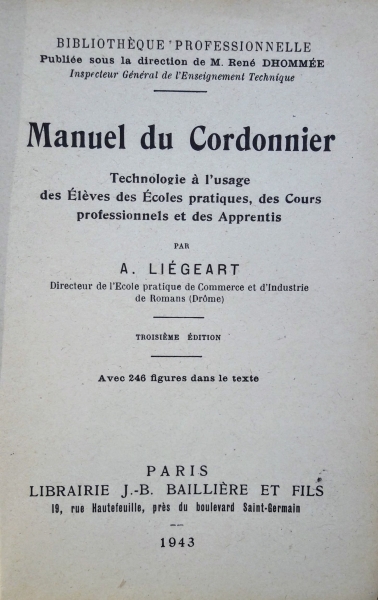 Manuel du cordonnier