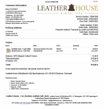 invoice leatherhouse
