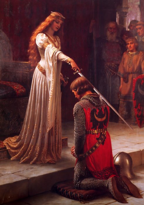 edmund blair-leighton l'adoubement.jpg